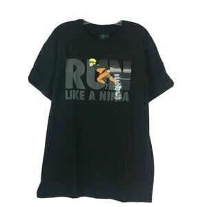 Naruto Shippuden Run Like A Ninja Graphic T Shirt Mens Large